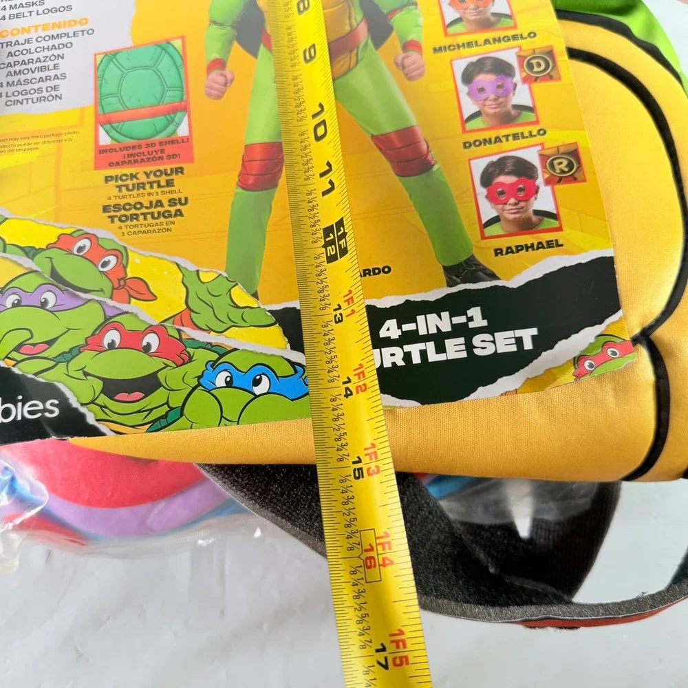 Teenage Mutant Ninja Turtles Boys M (8) 4-in-1 Costume Set Rubies NWT